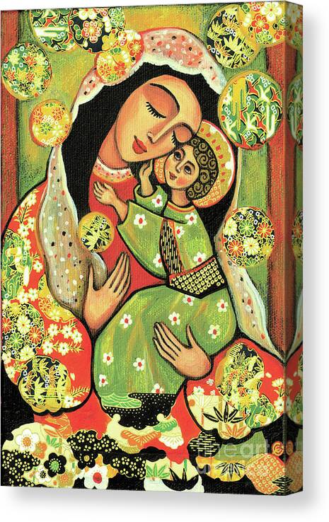 Mother And Child Canvas Print featuring the painting Madonna and Child by Eva Campbell