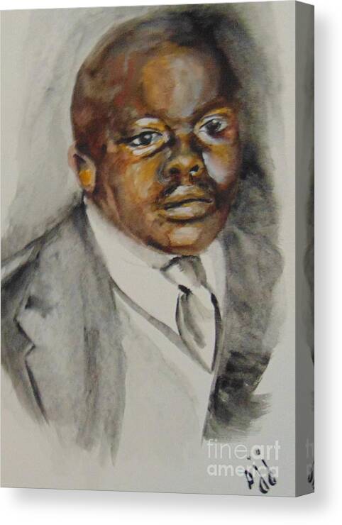 Marcus Garvey Canvas Print featuring the painting Marcus Garvey by Saundra Johnson