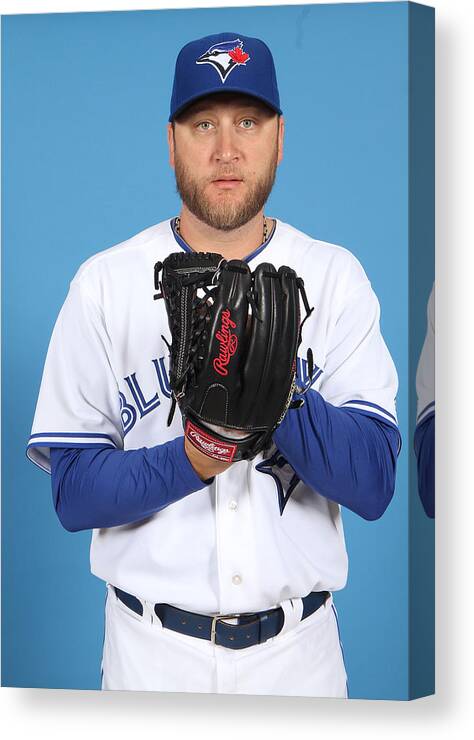 Media Day Canvas Print featuring the photograph Mark Buehrle by Marc Serota