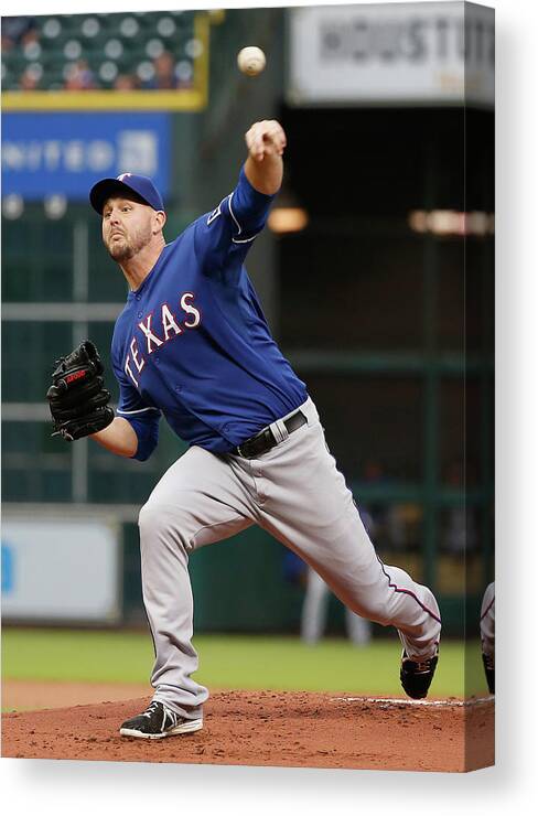 American League Baseball Canvas Print featuring the photograph Matt Harrison by Scott Halleran