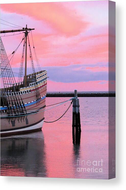 Mayflower Ii Canvas Print featuring the photograph Mayflower II 2023 March 24 by Janice Drew
