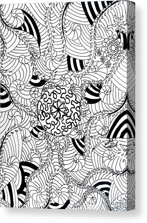 Doodle Canvas Print featuring the drawing Maze doodle by Faa shie