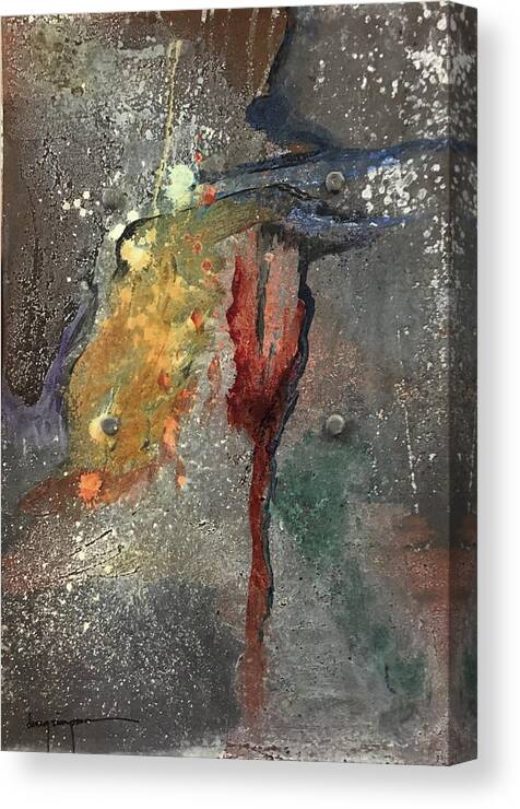 Metal Canvas Print featuring the mixed media Metals Two by Doug Simpson