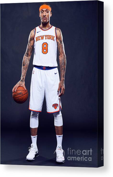 Media Day Canvas Print featuring the photograph Michael Beasley by Jennifer Pottheiser