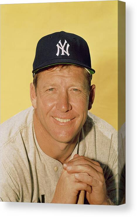 Mickey Mantle Canvas Print featuring the photograph Mickey Mantle by Paul Plaine
