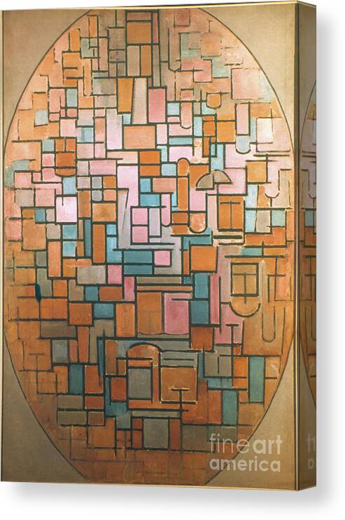 1914 Canvas Print featuring the painting Mondrian Tableau, 1914 by Piet Mondrian
