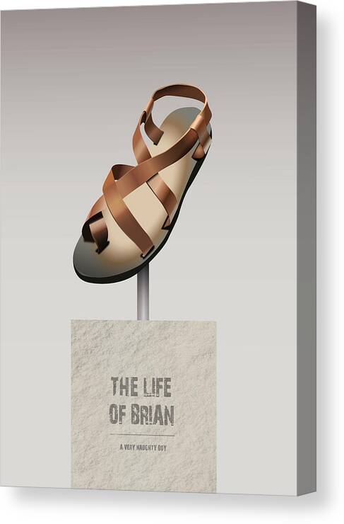 Movie Poster Canvas Print featuring the digital art Monty Python's Life of Brian - Alternative Movie Poster by Movie Poster Boy