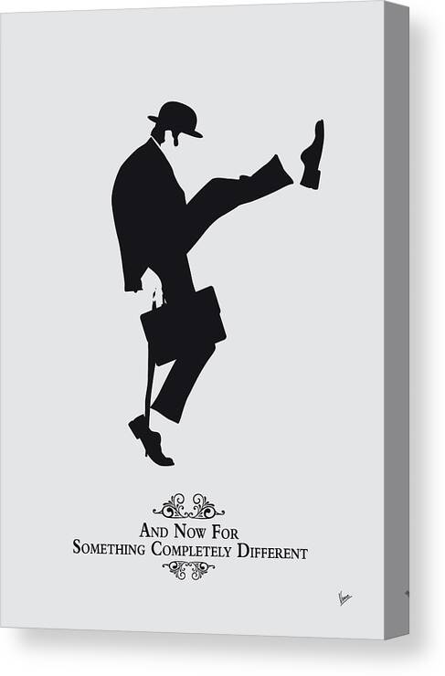 Teabag Canvas Print featuring the digital art No01 My Silly walk poster by Chungkong Art