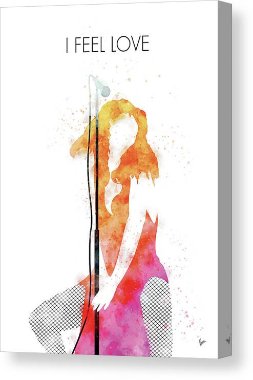 Donna Canvas Print featuring the digital art No109 MY DONNA SUMMER Watercolor Music poster by Chungkong Art