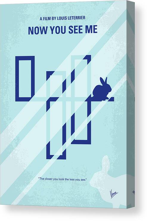 Now You See Me Canvas Print featuring the digital art No1266 My Now You See Me minimal movie poster by Chungkong Art
