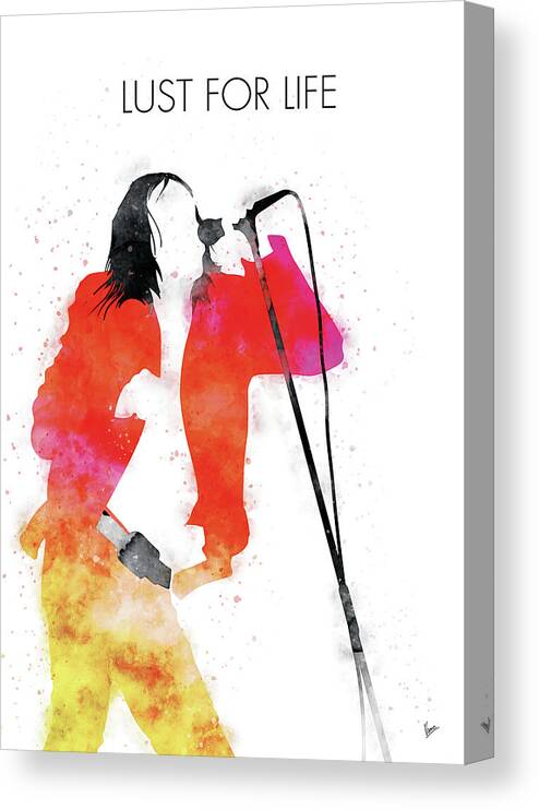 Iggy Canvas Print featuring the digital art No210 MY IGGY POP Watercolor Music poster by Chungkong Art