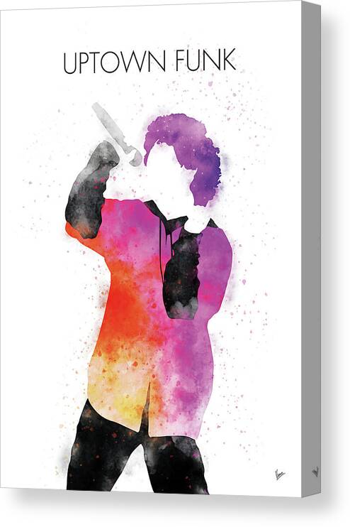 Bruno Canvas Print featuring the digital art No223 MY BRUNO MARS Watercolor Music poster by Chungkong Art