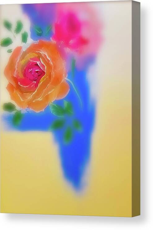 Rose Canvas Print featuring the painting Nude Rose by Lisa Kaiser