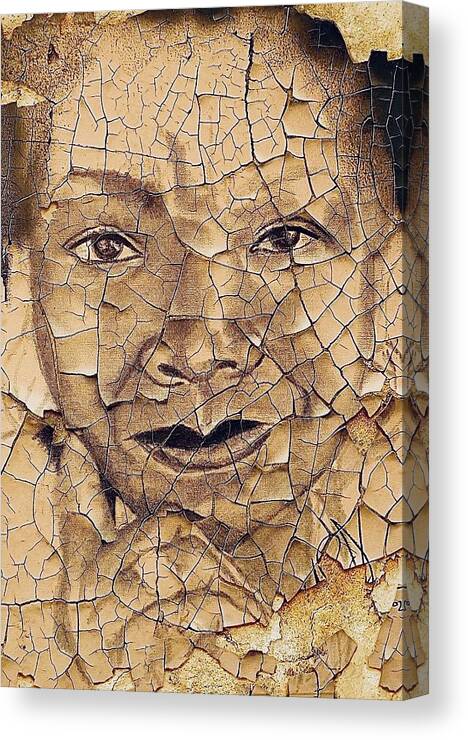  Canvas Print featuring the mixed media old Photo by Angie ONeal