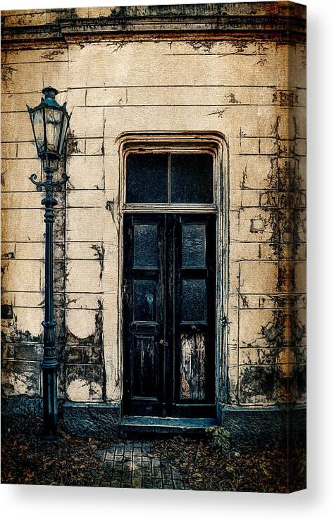 Old Canvas Print featuring the photograph Old Wooden Door by Maria Angelica Maira