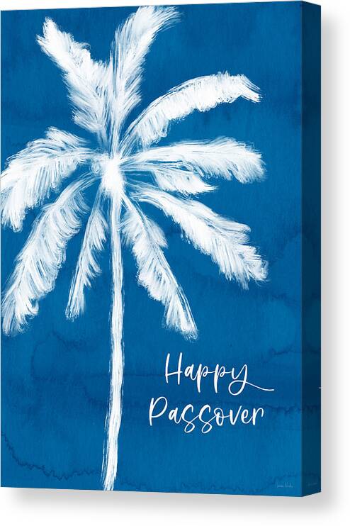 Passover Canvas Print featuring the mixed media Palm Tree Passover- Art by Linda Woods by Linda Woods