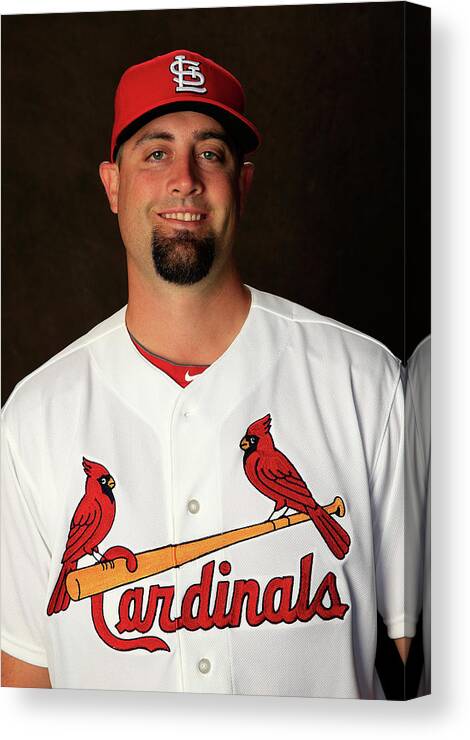 Media Day Canvas Print featuring the photograph Pat Neshek by Rob Carr