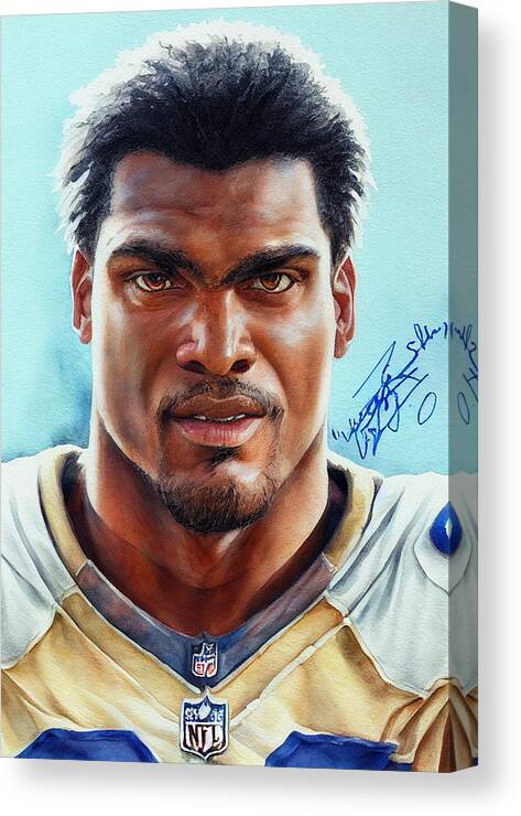 Headshot of American football player Lawrence Taylor of the New