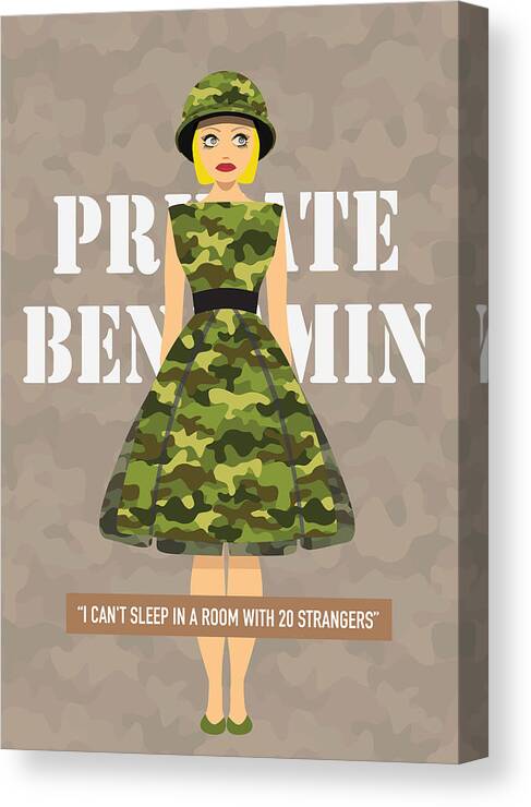 Movie Poster Canvas Print featuring the digital art Private Benjamin - Alternative Movie Poster by Movie Poster Boy
