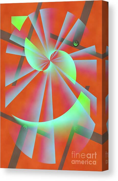 Abstract Canvas Print featuring the digital art Random Interactions 55 - Abstract Artwork by Philip Preston