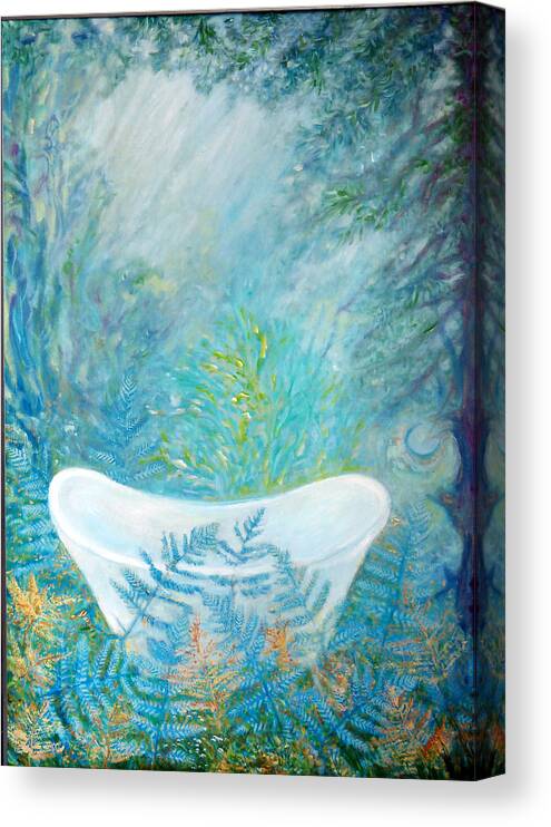 Repose Canvas Print featuring the painting Repose by Elzbieta Goszczycka