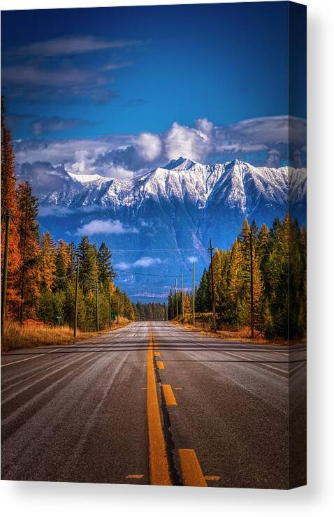 Road Canvas Print featuring the photograph Road To The Mountains by Thomas Nay
