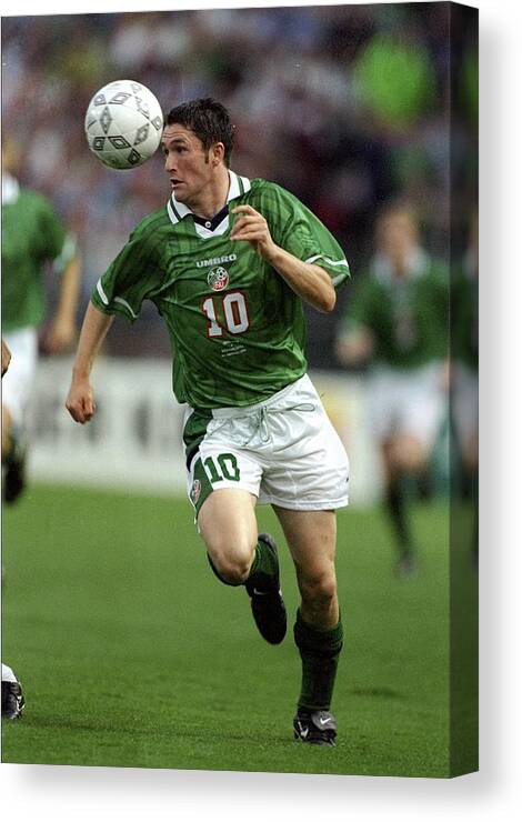 Dublin Canvas Print featuring the photograph Robbie Keane of Ireland by Michael Cooper