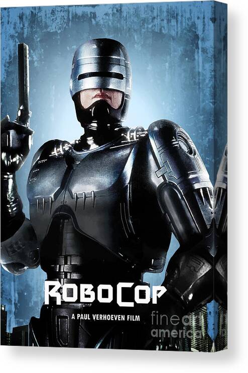 Movie Poster Canvas Print featuring the digital art RoboCop by Bo Kev