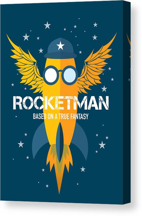 Movie Poster Canvas Print featuring the digital art Rocketman - Alternative Movie Poster by Movie Poster Boy