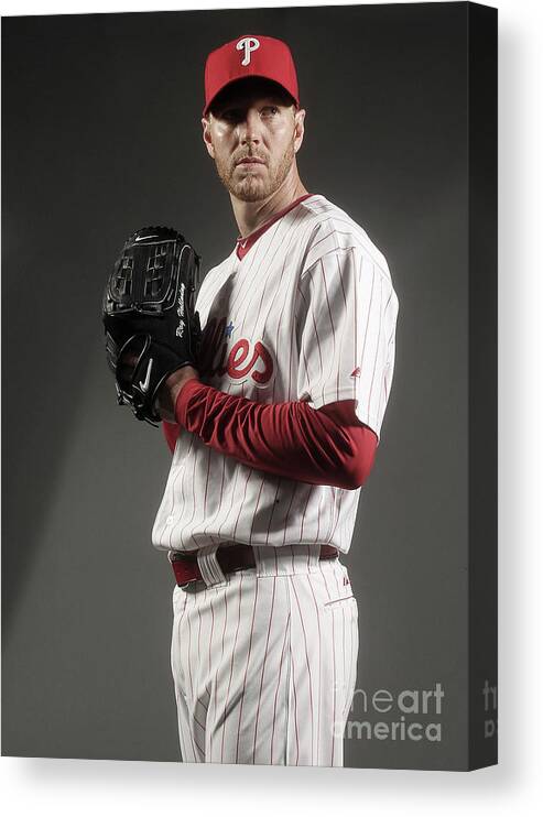 Media Day Canvas Print featuring the photograph Roy Halladay by Nick Laham