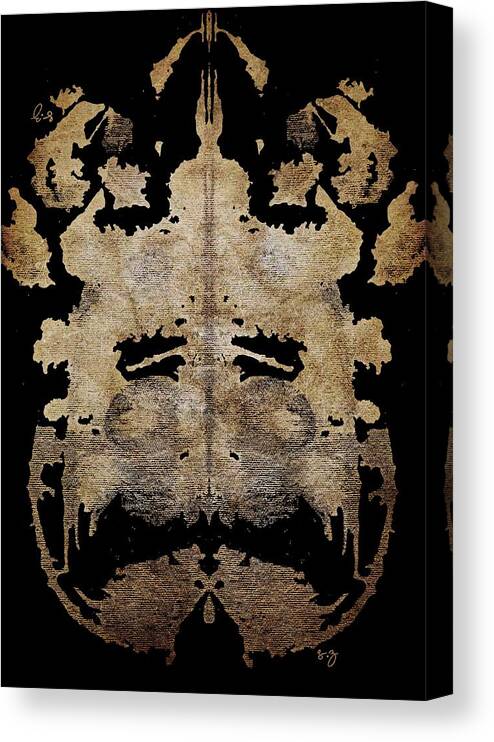Rorschach Canvas Print featuring the painting Royal Realty by Stephenie Zagorski