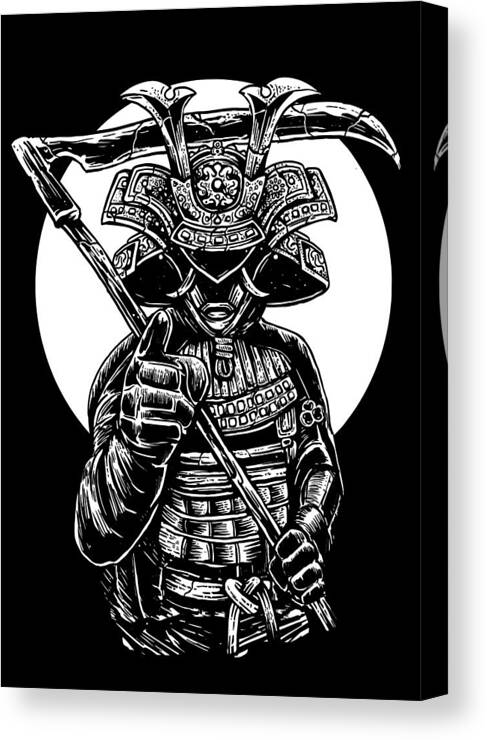 Samurai Canvas Print featuring the digital art Samurai Reaper by Long Shot