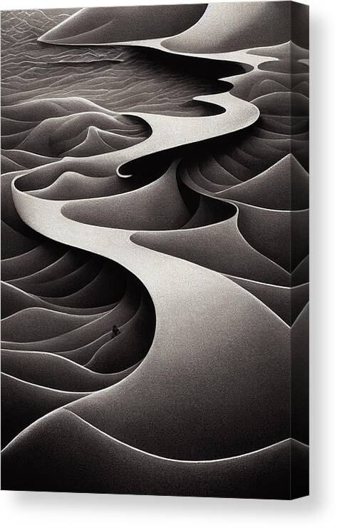 Sand Canvas Print featuring the digital art Sand Path by Nickleen Mosher