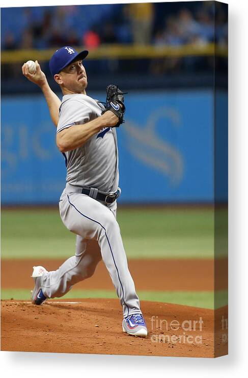 People Canvas Print featuring the photograph Scott Kazmir by Brian Blanco