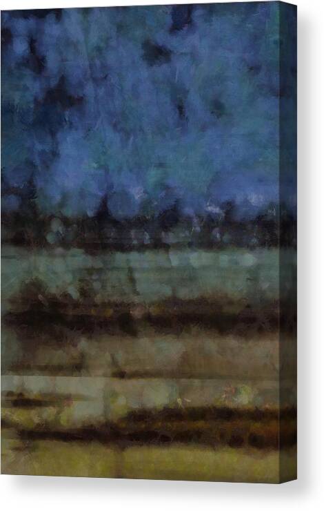 Sun Canvas Print featuring the mixed media Sea and Sky Abstract by Christopher Reed