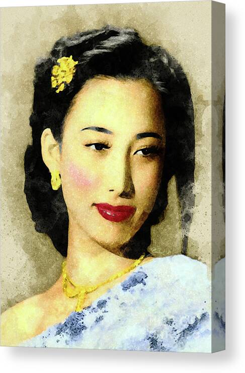 China Canvas Print featuring the digital art Shangguan Yunzhu by Marisol VB