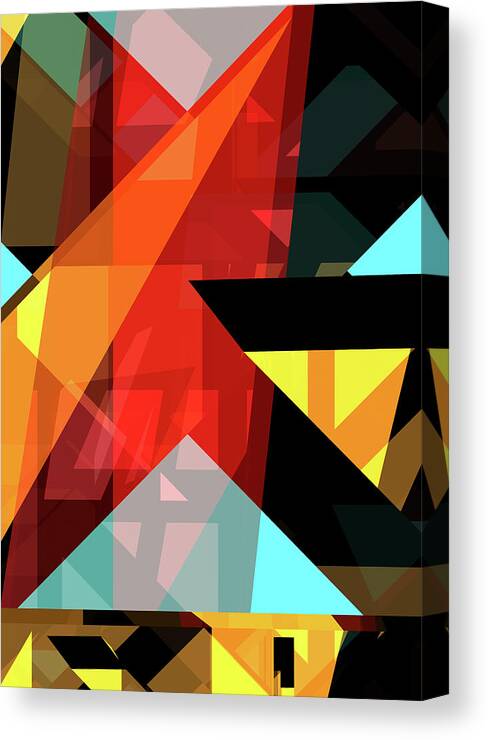 Architectural Canvas Print featuring the digital art Sharp Sine 1 2020 by Russell Kightley