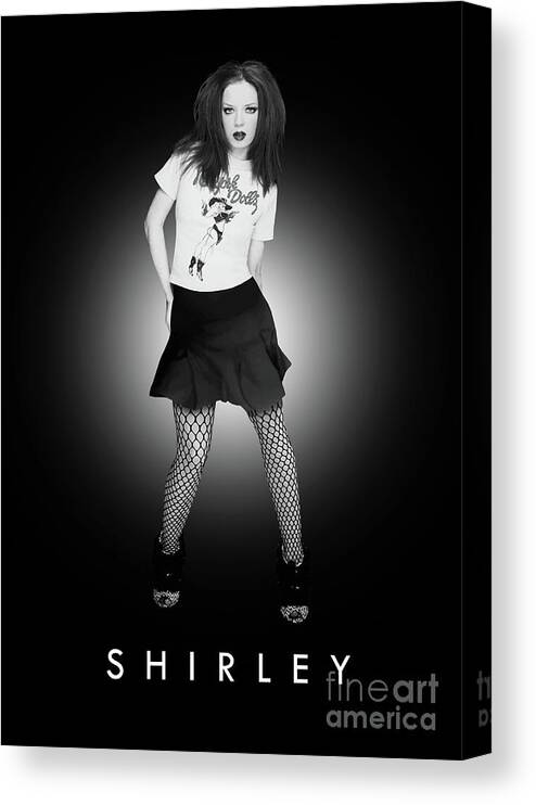 Shirley Manson Canvas Print featuring the digital art Shirley Manson by Bo Kev