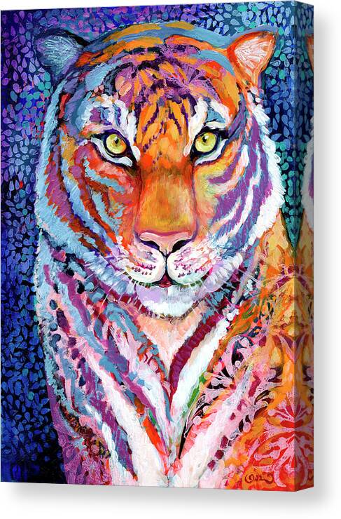 Tiger Canvas Print featuring the painting Soul Searching by Jennifer Lommers
