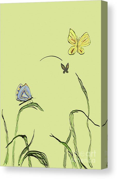 Butterflies Canvas Print featuring the digital art Spring Delight by Kae Cheatham
