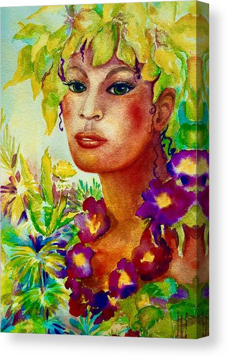 Goddess Series Canvas Print featuring the painting Spring Goddess by Caroline Patrick