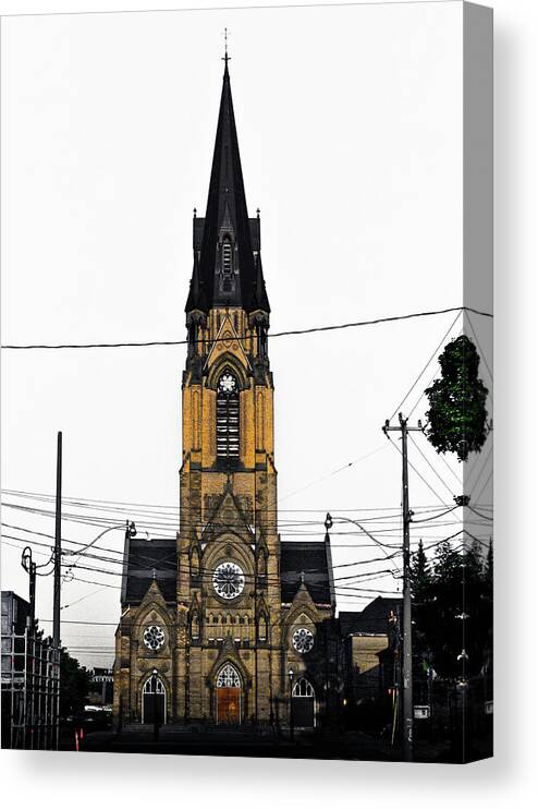 Brian Carson Canvas Print featuring the photograph St. Mary's Church No 1 Color Version by Brian Carson