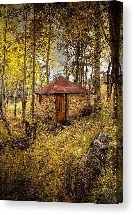Colorado Canvas Print featuring the photograph Stone Hut by Kevin Schwalbe