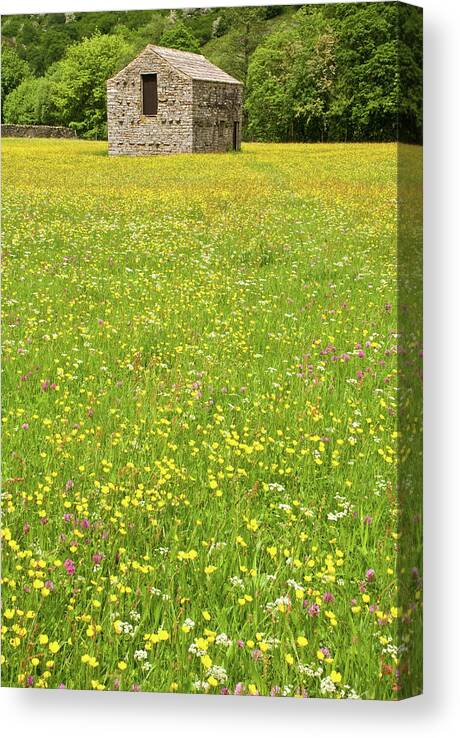 England Canvas Print featuring the photograph Swaledale Field Barn by Les Hutton