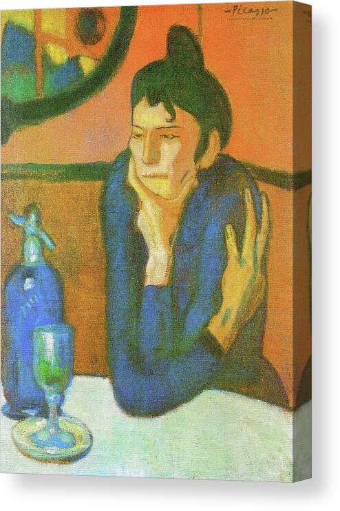Pablo Picasso Oil Painting Hand-Painted Art on Canvas The Absinthe Drinker Museum Quality Reproduction Wall Art Decor Unframed