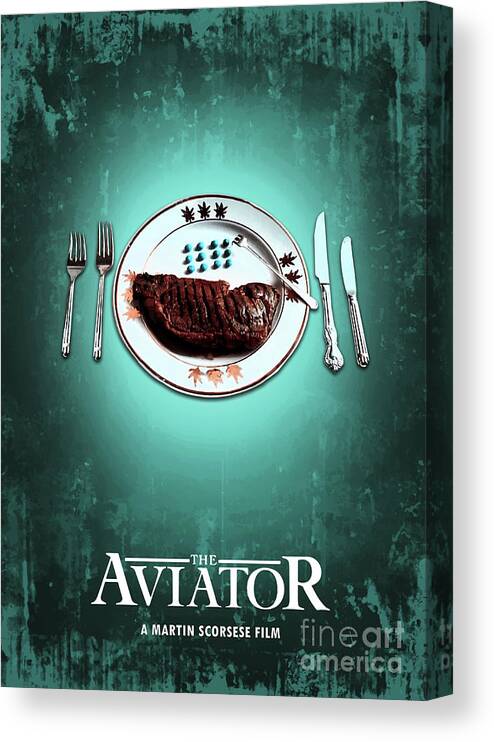 Movie Poster Canvas Print featuring the digital art The Aviator by Bo Kev