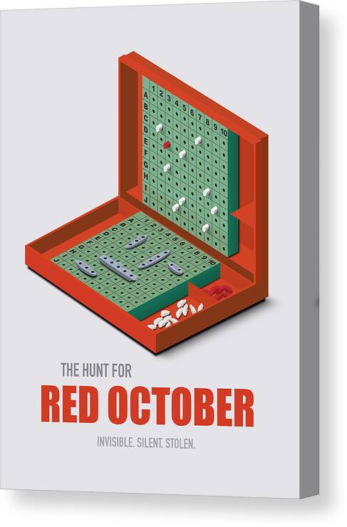 Movie Poster Canvas Print featuring the digital art The Hunt for Red October - Alternative Movie Poster by Movie Poster Boy