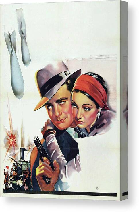 Last Canvas Print featuring the painting ''The Last Train from Madrid'', 1937, movie poster painting by Movie World Posters