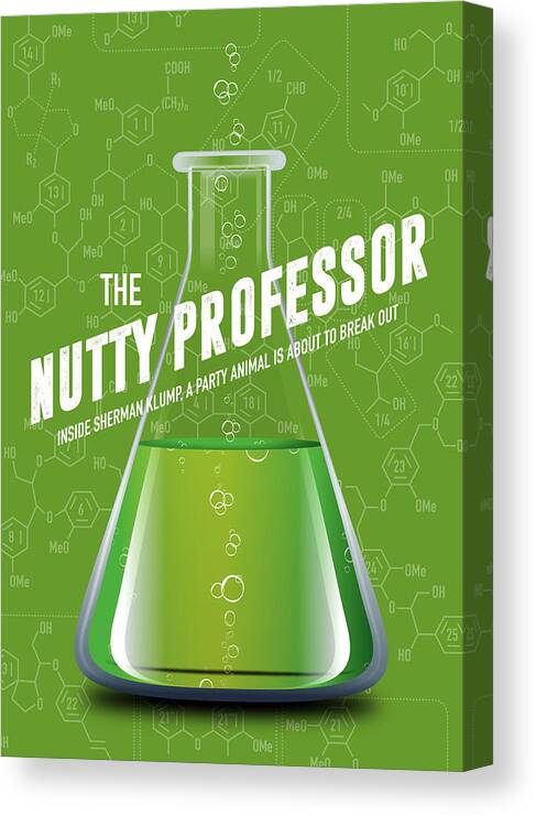 Movie Poster Canvas Print featuring the digital art The Nutty Professor - Alternative Movie Poster by Movie Poster Boy