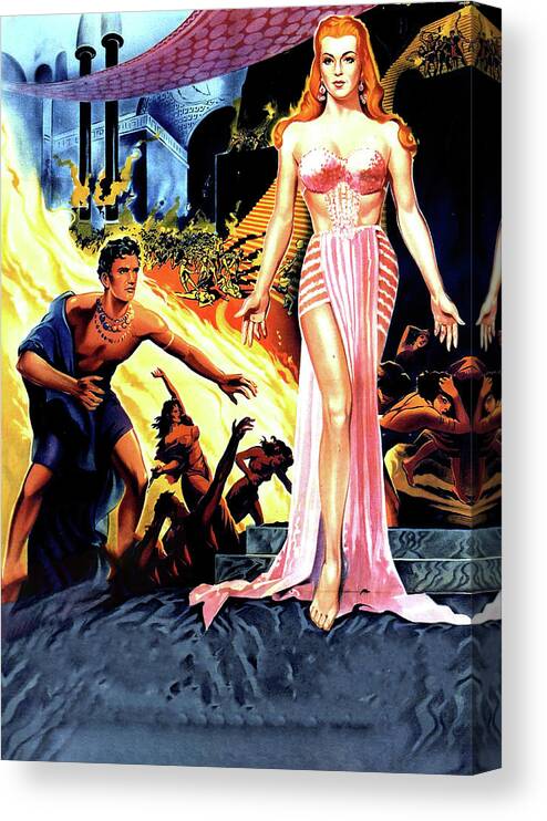 Prodigal Canvas Print featuring the painting ''The Prodigal''-b, 1955, movie poster painting by Movie World Posters